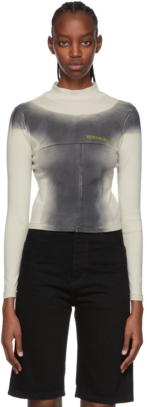Eckhaus Latta Grey Cotton Turtleneck