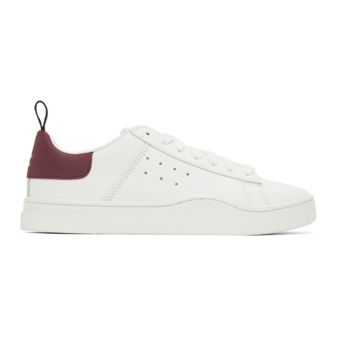 Photo: Diesel White and Red S-Clever Low Sneakers