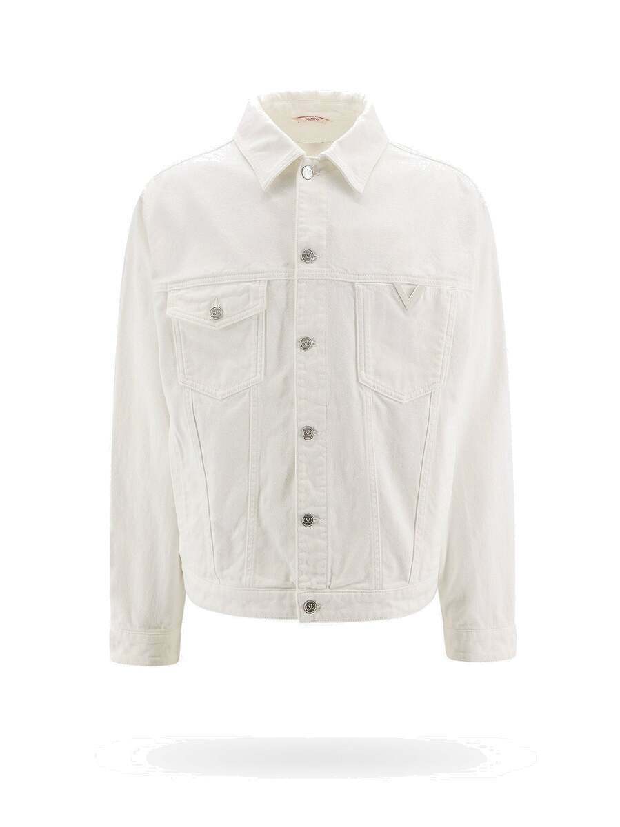 ジャケット VALENTINO White cotton blend oversize jacket Valentino Jacket White Mens Valentino