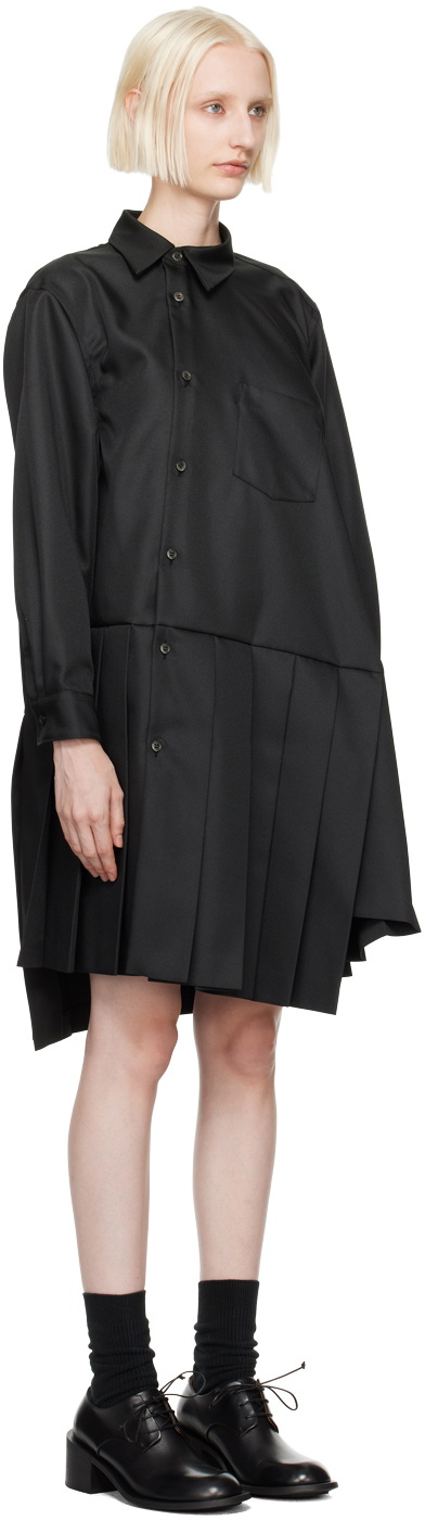 Comme des Garçons Comme des Garçons Black Pleated Midi Dress