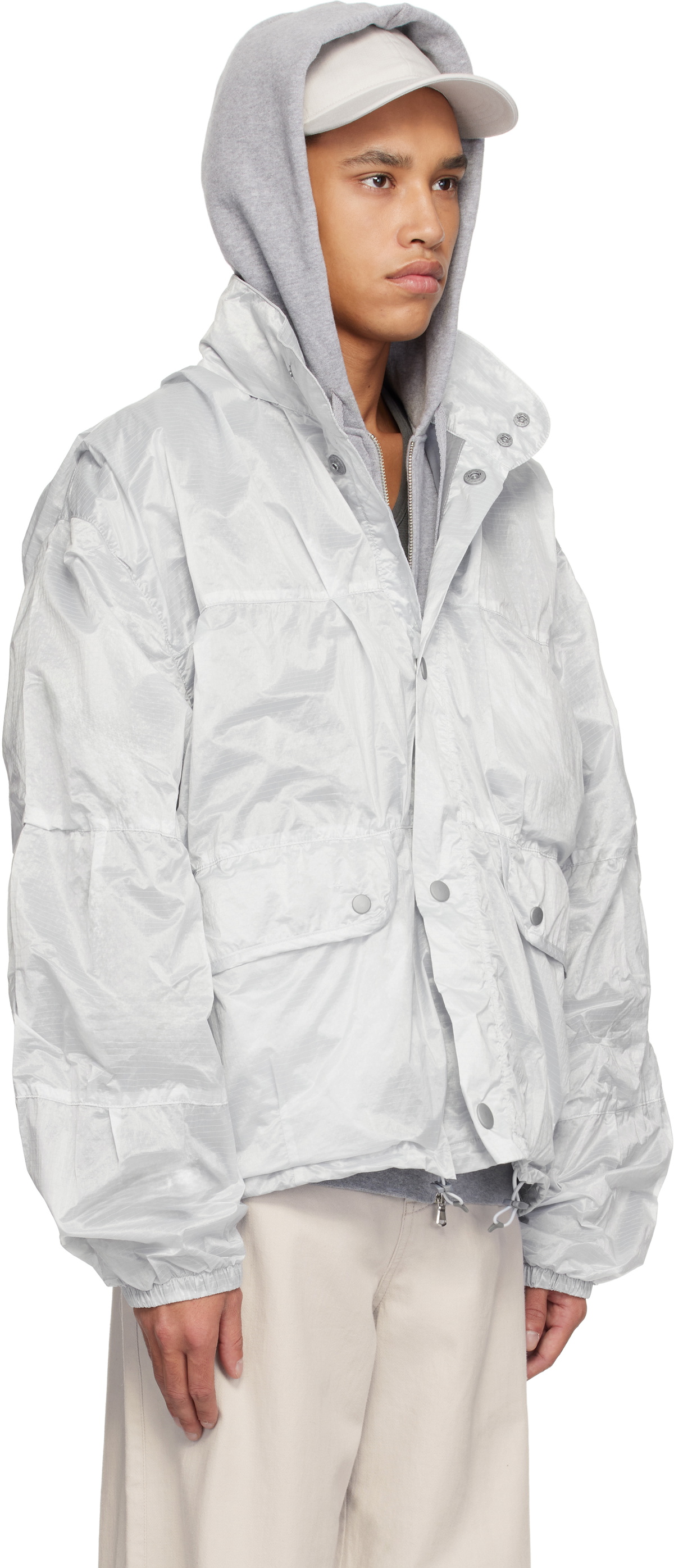 ジャケット・アウター OUR LEGACY exhale puffa jacket 44 OUR LEGACY Silver Exhale Puffa Jacket Our Legacy