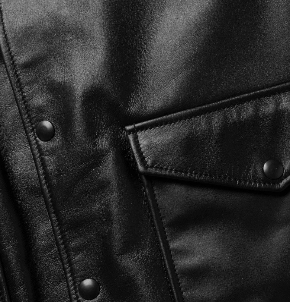 Beams Plus - Leather Blouson Jacket - Black Beams Plus