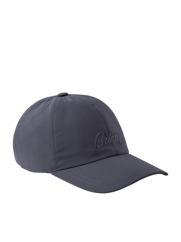 Photo: Brioni - Logo-Embroidered Shell Baseball Cap - Blue