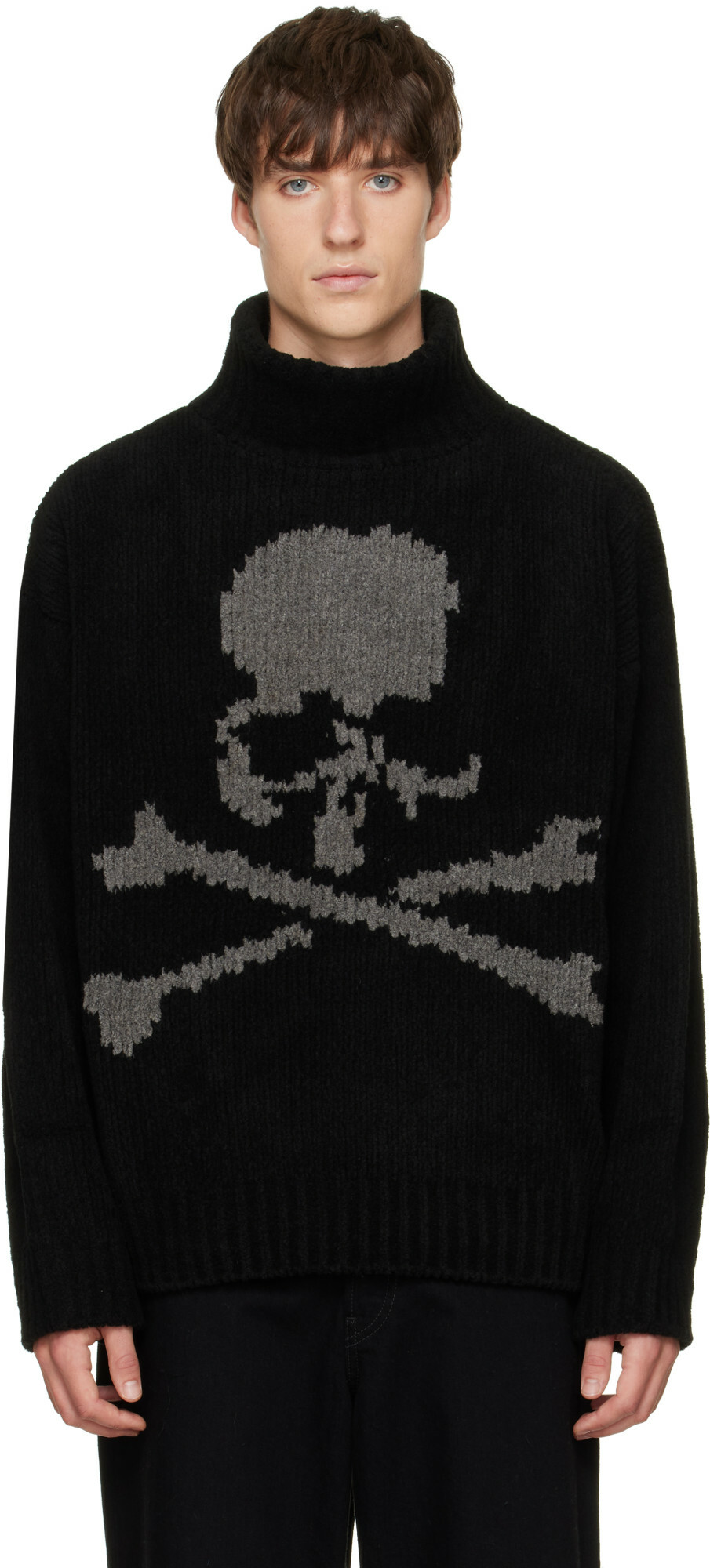 mastermind JAPAN Black Cashmere Turtleneck