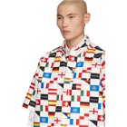 Balenciaga White and Multicolor Check LGBTQ Pocket Shirt