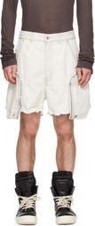 Rick Owens DRKSHDW Off-White Temple Denim Bauhaus Shorts