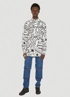 x Keith Haring Overall Print Shirt in White