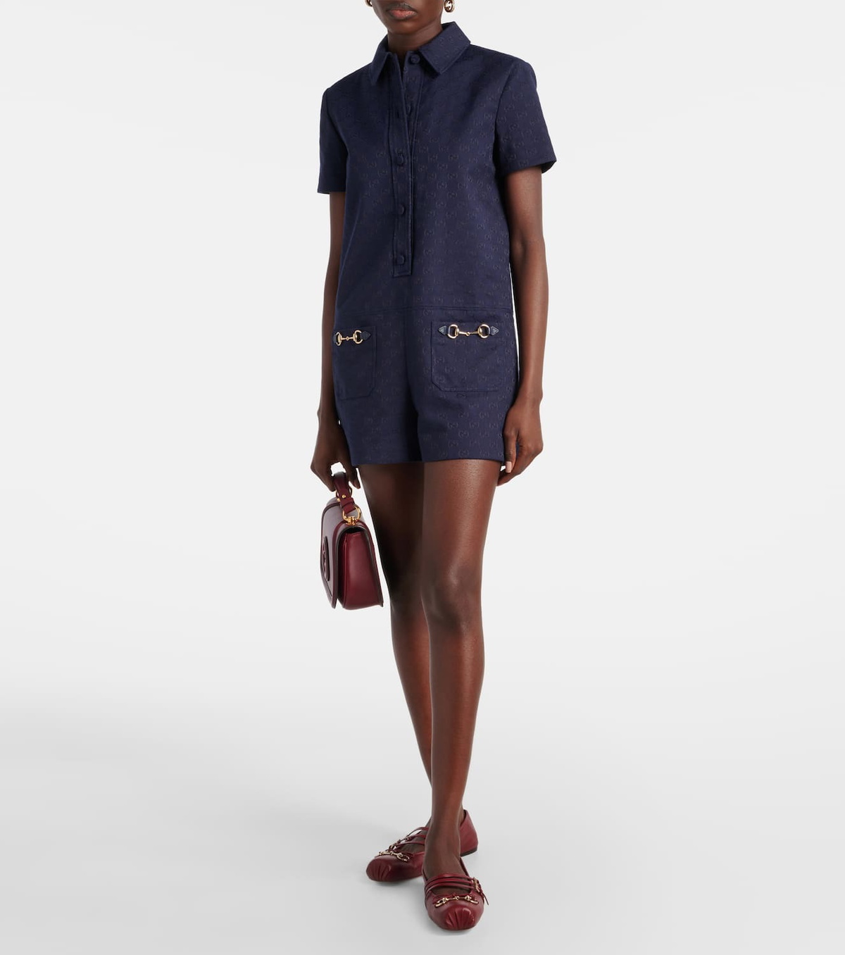 Gucci Horsebit GG Canvas romper