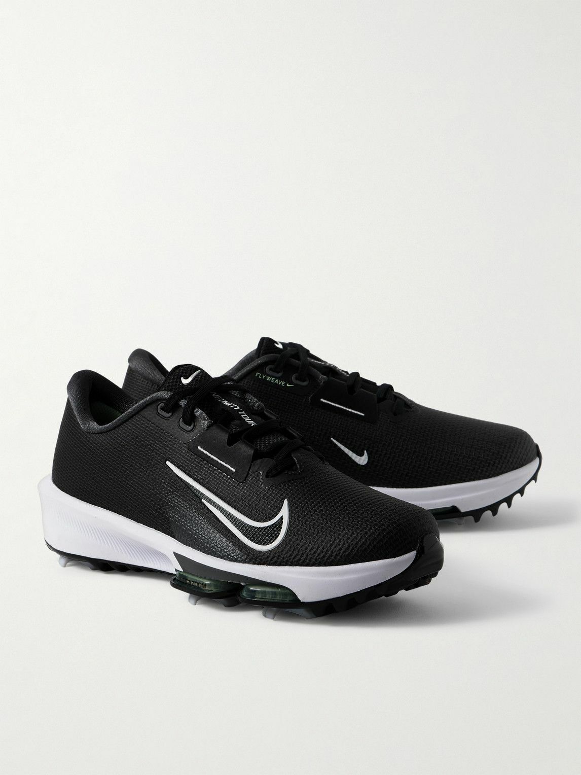 Nike Golf - Air Zoom Infinity Tour 2 Rubber-Trimmed Flyknit Golf Sneakers - Black