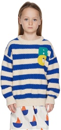 Bobo Choses Kids Blue Stripes Sweater