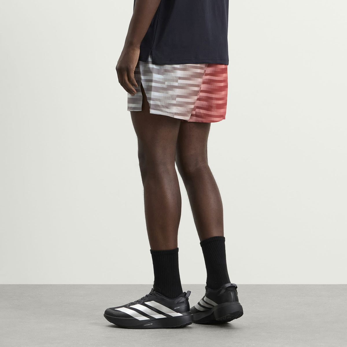 Bandit Men's Men’s Split Shorts in Uneven Horizontal Gradient/Poppy Multi