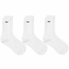 Lacoste Men's Classic Sock - 3 Pack in White