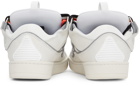 Lanvin Off-White & Grey Curb Sneakers