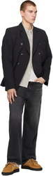 Palmes Black Double-Breasted Blazer