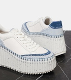 Chloé Name suede wedge sneakers