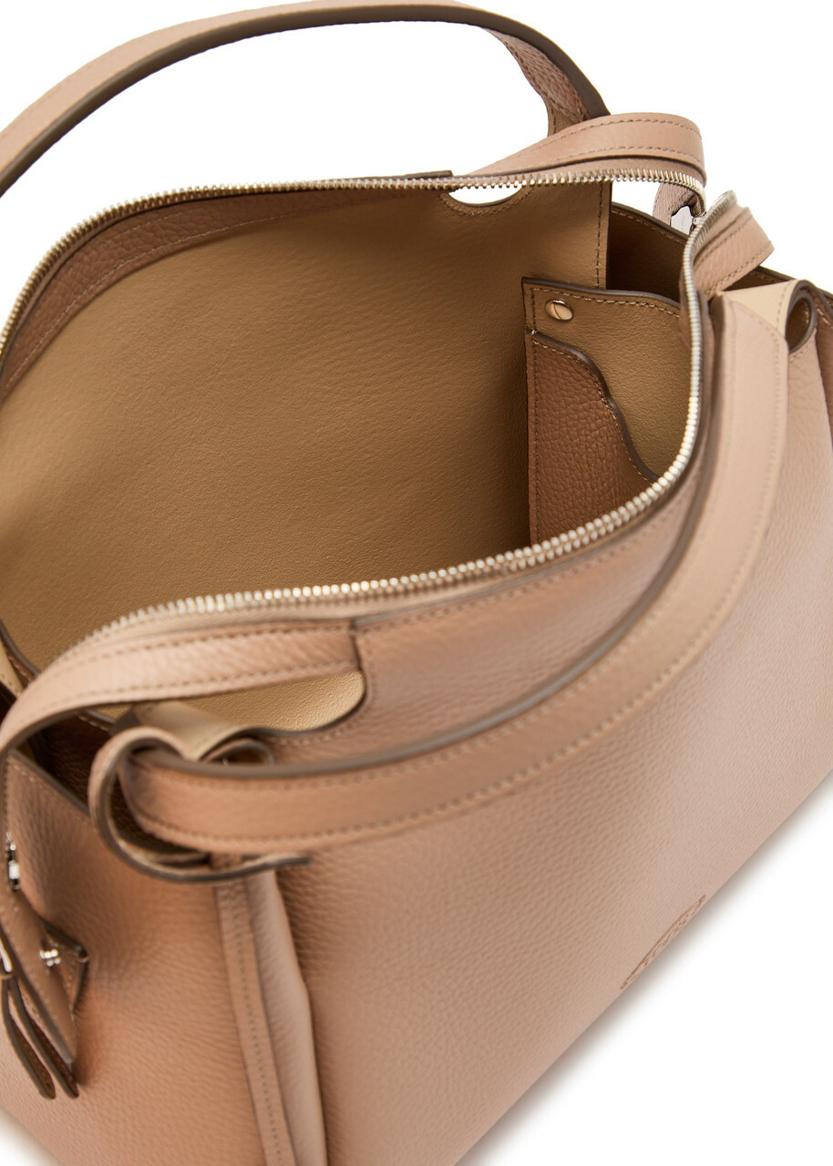 Tods Grained Leather top Handle bag - Tan - One Size