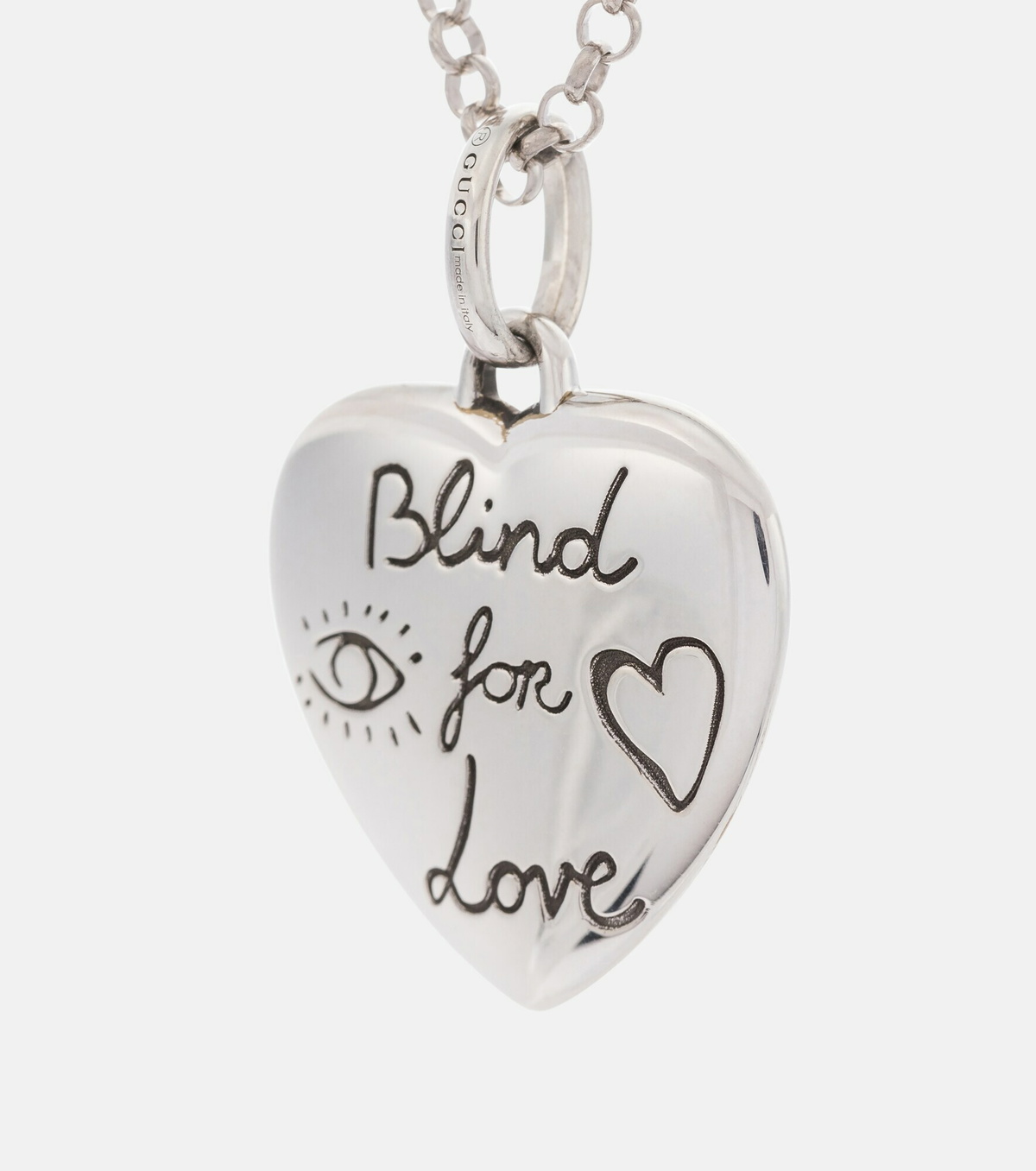 Gucci Blind for Love sterling silver necklace Gucci