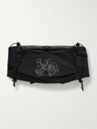 Portal - Borders Embroidered Ripstop-Trimmed Mesh Belt Bag - Black