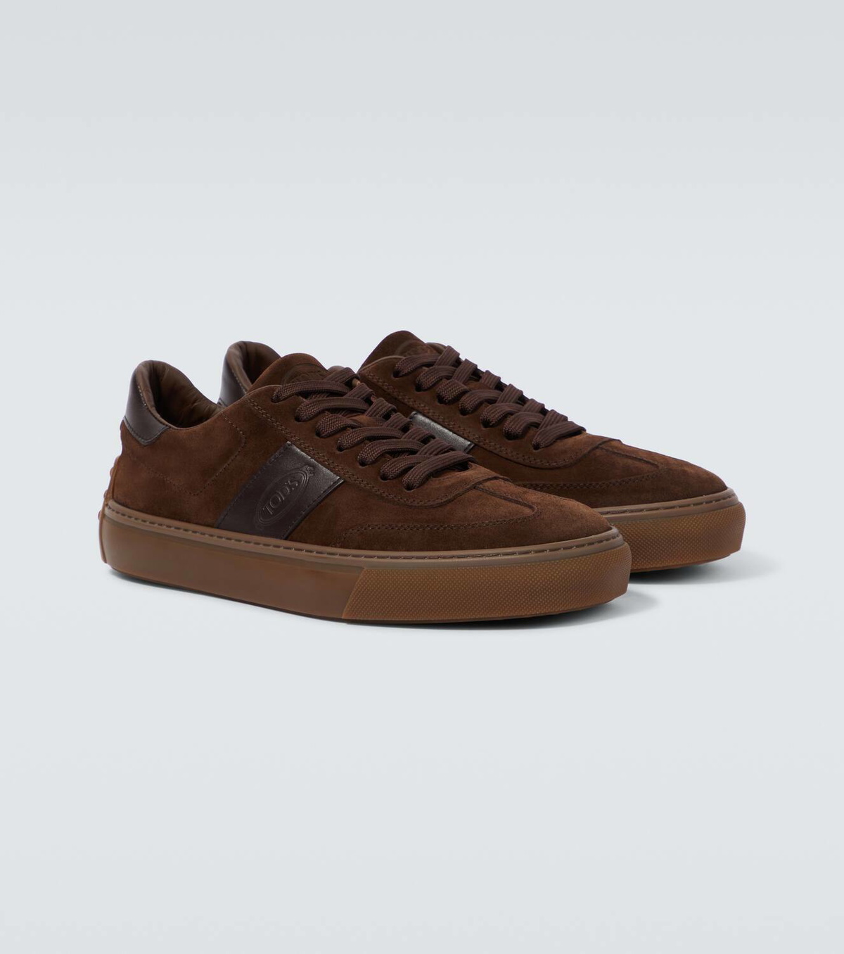 【関税込み】TOD'S smooth leather and suede sneakers Man GREY Tod's Tabs Sneakers in Smooth Leather and Suede