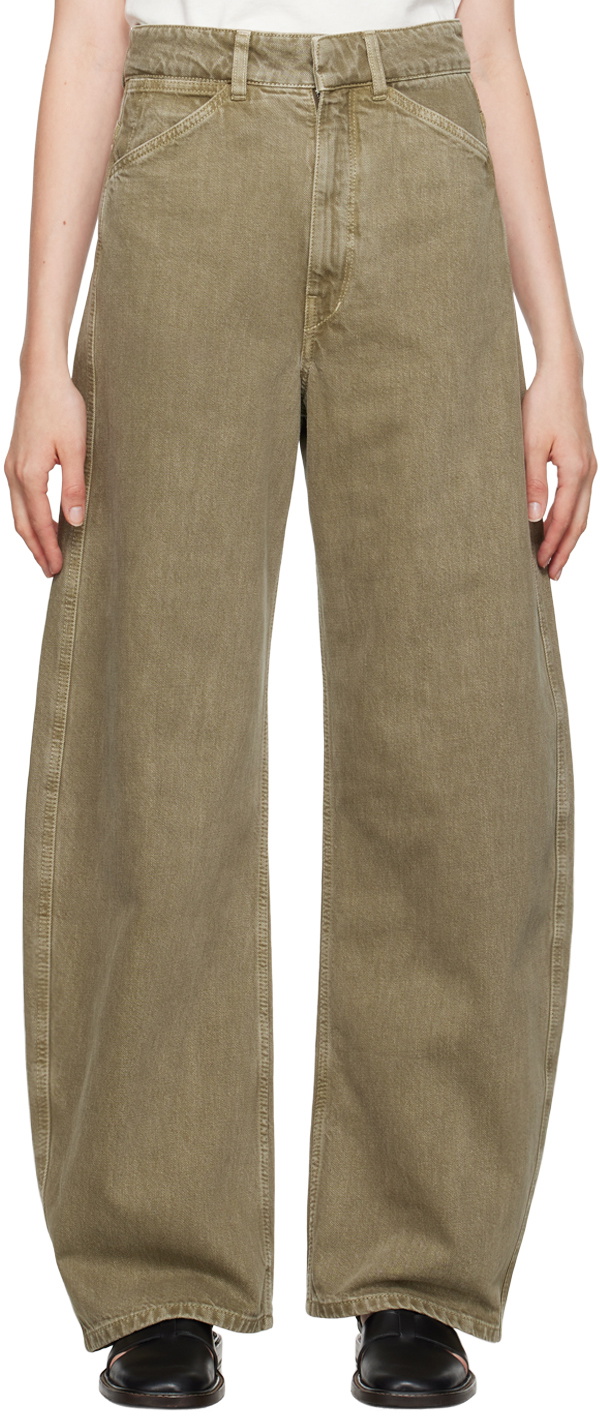 VIP【関税送料無料】希少 Lemaire Curved leg jeans High Waisted Curved Pants — Denim Snow Beige – La Garçonne