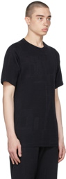 BYBORRE Black Cotton Jacquard T-Shirt