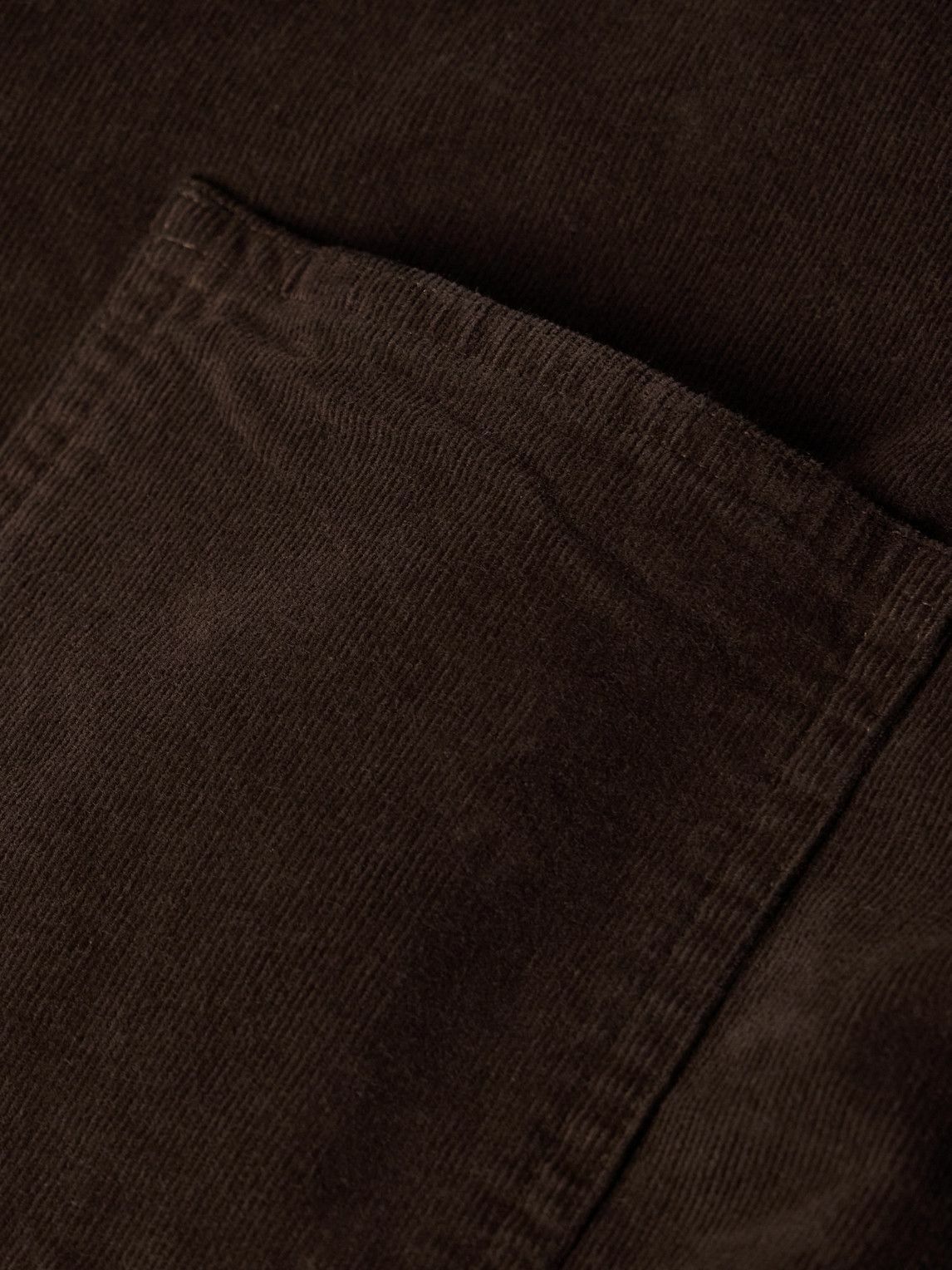 Altea - Garment-Dyed Cotton-Blend Corduroy Overshirt - Brown