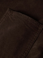 Altea - Garment-Dyed Cotton-Blend Corduroy Overshirt - Brown