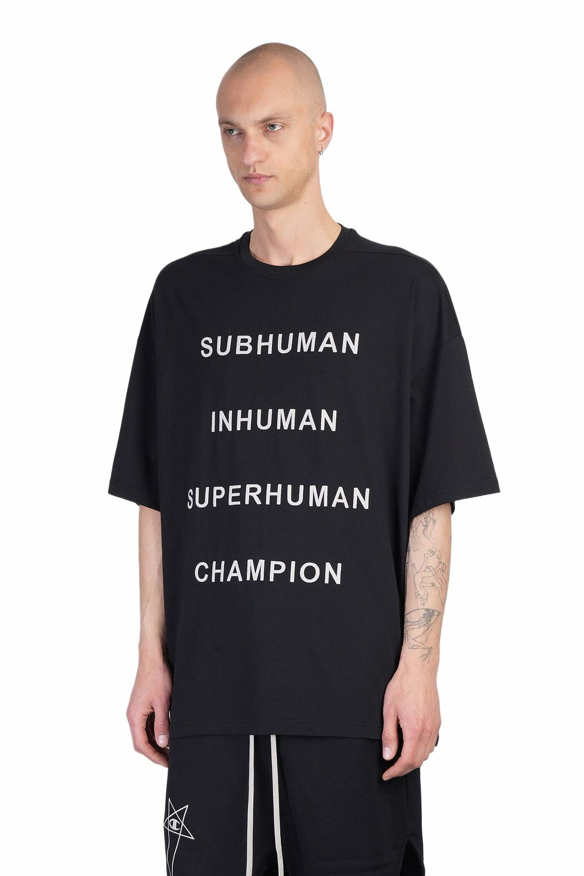 Rick Owens x Champion Tommy T T-shirt In Black Cotton Rick Owens