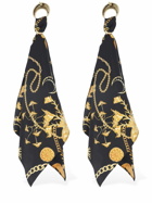 MARINE SERRE - Regenerated Silk Scarf Moon Earrings
