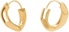Maison Margiela Gold Single Curb Earrings