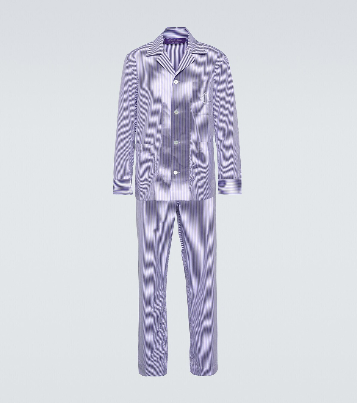 Ralph Lauren Purple Label Striped cotton poplin pajamas