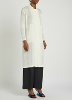 Pleats Please Issey Miyake Pleated Coat White