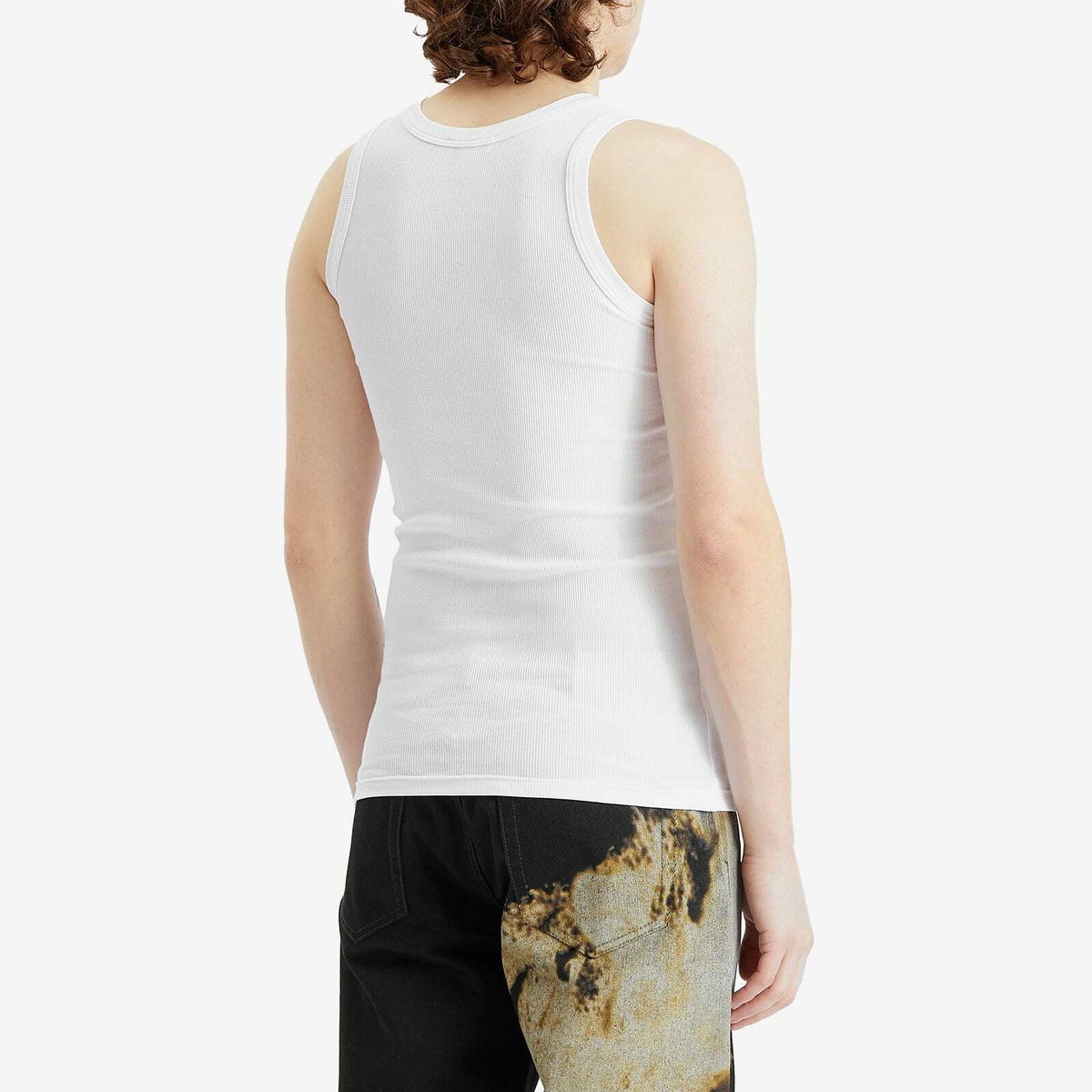 Alexander McQueen Men's Upside Down Logo Vest in Optical White