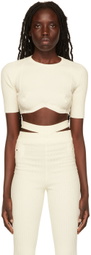 ANDREĀDAMO Off-White Cropped Sweater