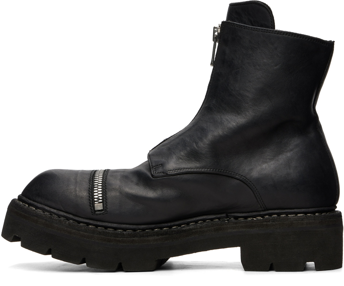 Guidi Black GRTR Zip Up Boots
