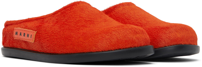 Marni Kids Orange Fussbett Slippers