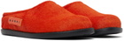 Marni Kids Orange Fussbett Slippers