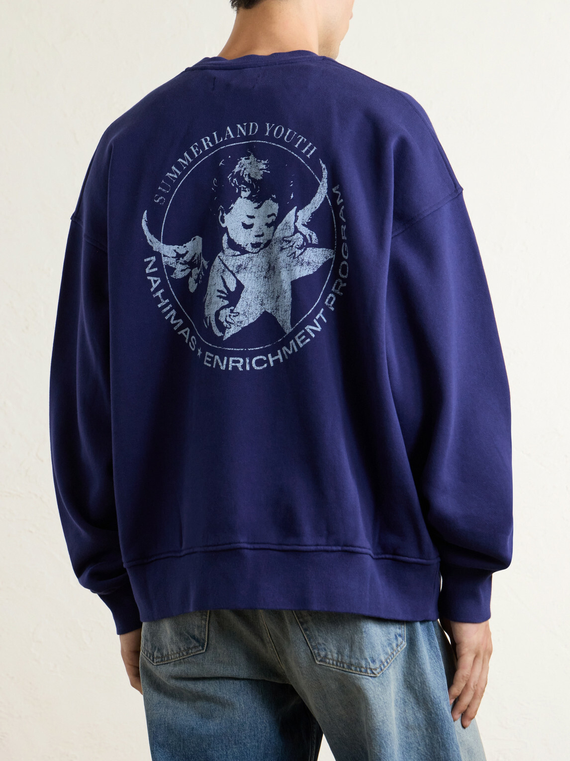 NAHMIAS - Youth Enrichment Logo-Print Cotton-Jersey Sweatshirt - Blue