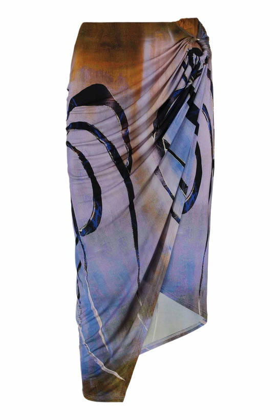 Photo: Louisa Ballou Enigma Printed Midi Skirt