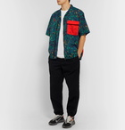 Nike - ACG NRG Camp-Collar Mesh-Trimmed Printed Shell Shirt - Blue