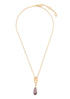 Valentino Vlogo Crystal-embellished Necklace - Gold - One Size