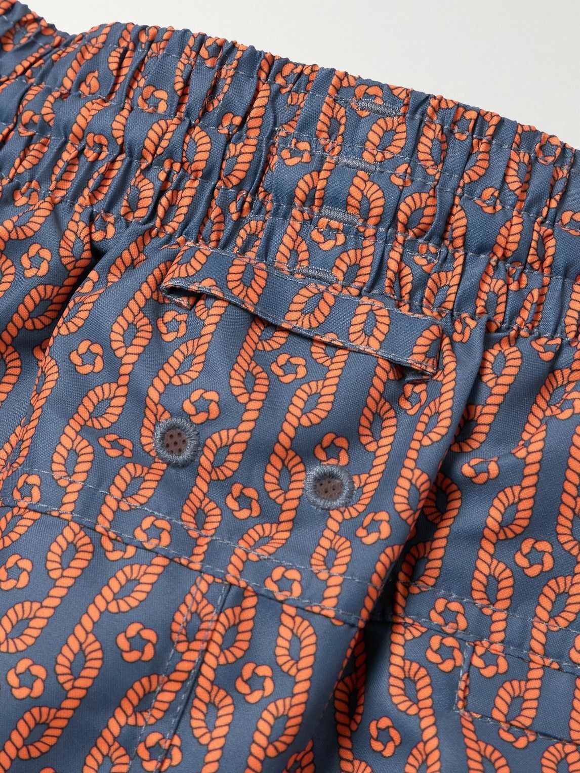Derek Rose - Tropez Straight-Leg Mid-Length Printed Swim Shorts - Orange