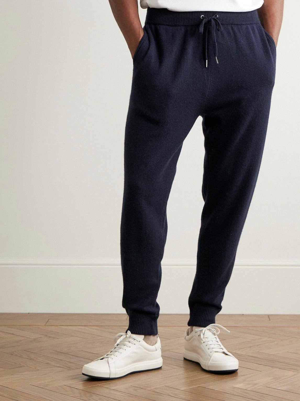 Derek Rose - Finley Tapered Cashmere Sweatpants - Blue