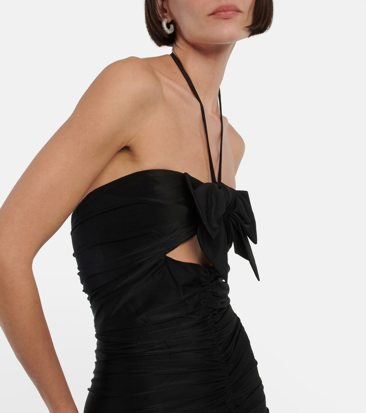Alexandre Vauthier - Halterneck jersey midi dress