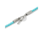 Isaia - Saracino Turquoise and Sterling Silver Beaded Wrap Bracelet - Blue