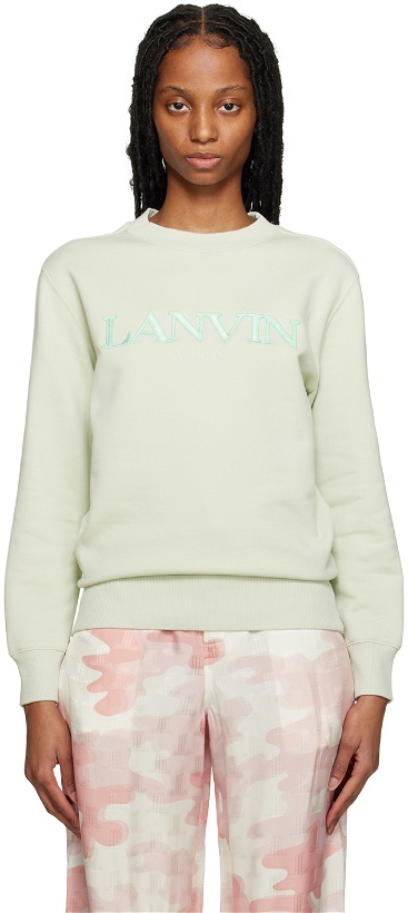 Photo: Lanvin Green Embroidered Sweatshirt