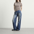 Acne Studios Women's Kalissa Double Archetypes Polo in Light Brown Melange