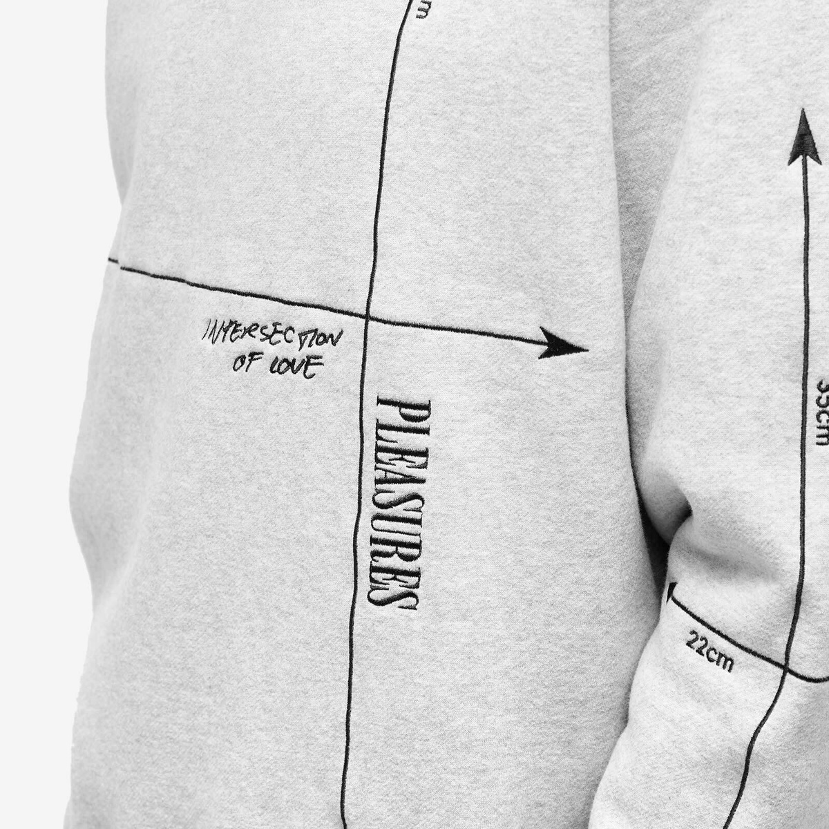 Pleasures Men's Intersection Crew Sweat in Grey