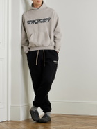 FEAR OF GOD ESSENTIALS - 90s Logo-Print Cotton-Jersey Hoodie - Gray
