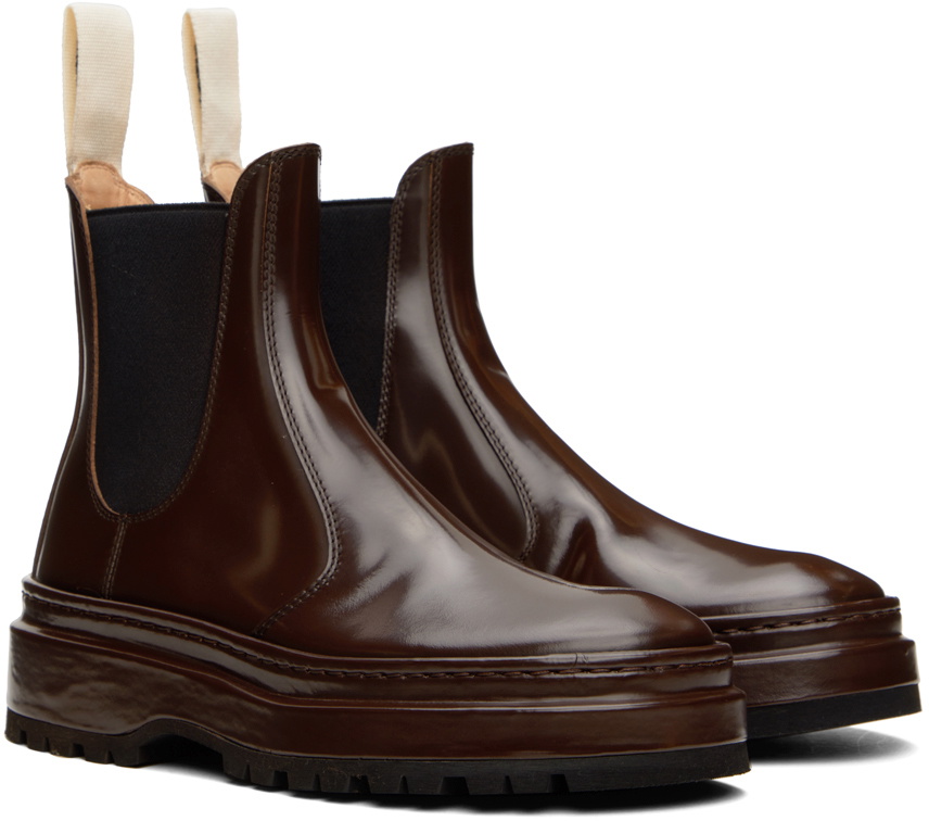 Jacquemus Brown Le Chouchou 'Les Chelsea Pavane' Chelsea Boots
